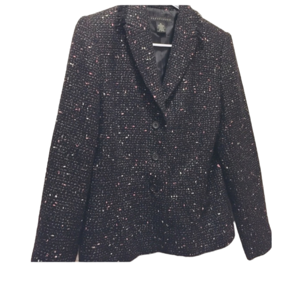 Apostrophe' women's size 12 black with splattered paint design blazer ja…